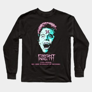 Fear and horror in a Vampire Fright Night Long Sleeve T-Shirt